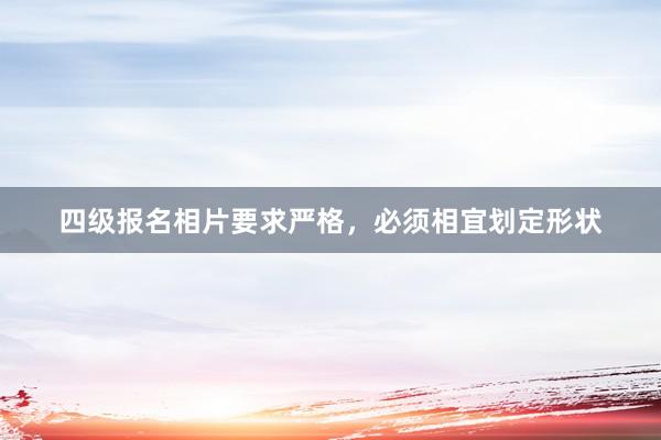 四级报名相片要求严格，必须相宜划定形状
